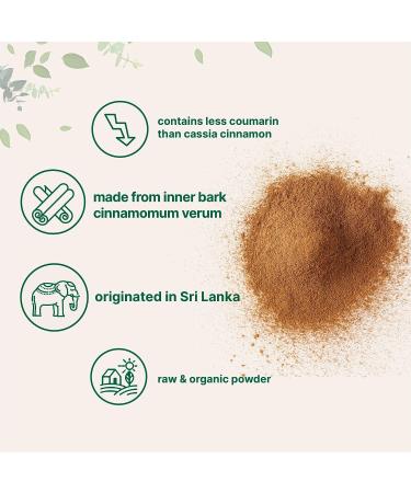 Organic Ceylon Cinnamon Powder 2 Lb - Pure Inner Bark from Sri Lanka | Delicate Flavor, Third Party Tested for Purity, Vegan, Non-GMO & Gluten Free - Buy Online on GoSupps.com