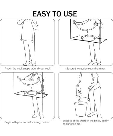 Menfeng Hair & Beard Bib - Beard Hair Catcher for Sink with Two Hooks | Family's Beard Apron for Shaving & Hair Clippings | Keep Hair Off Clothes and Floor - Black - Buy Online on GoSupps.com