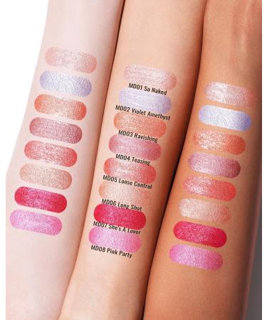  oulac Oulac 2 in 1 Metallic Glitter Lipstick 2 in 1 Lipstick and Eyeshadow 8 Hour Lasting Lightweight Highly Pigmented Water Resistant - Buy Online on GoSupps.com