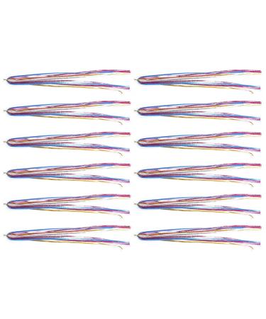 Hair Tinsel Durable Braiding Hair String Styling Braiding Hair String Beautiful hair Tinsel Kit for Party Individual Use(6mm color flat hair rope)