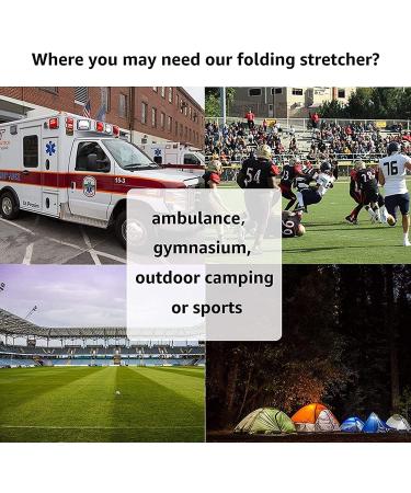 Portable Stretcher Patient Transport Aluminum Alloy Stretcher Multifunctional Fire Emergency Medical Flat Stretcher for Hospital Clinic Home Sports Venues Ambulance A (D) - Buy Online on GoSupps.com