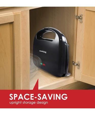 Elite Gourmet EWM-2207 Electric Non-Stick Belgian Waffle Maker | PFOA-Free | 2-Slice Black Iron for Breakfast, Sandwiches, Snacks, Burgers - Buy Online on GoSupps.com