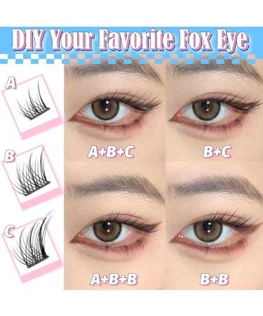 ALICE Natural Lash Clusters - DIY Eyelash Extensions | Wispy 3D Cat Eye C Curl Individual Lashes - Buy Online on GoSupps.com