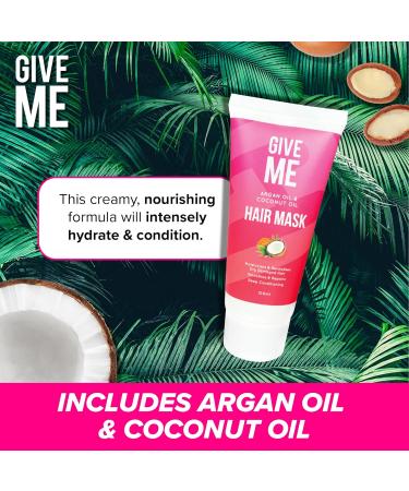 Argan & Coconut Oil Hair Mask Treatment for Dry, Damaged Hair | Give Me Cosmetics - Buy Online on GoSupps.com