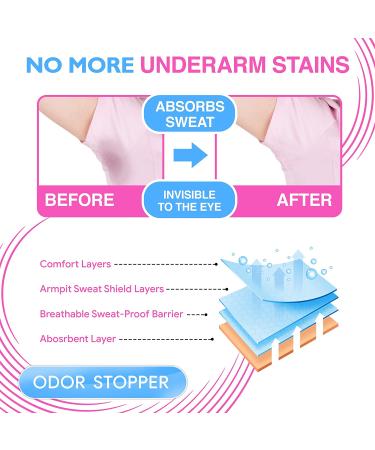 100 Pack Underarm Sweat Pads - Disposable Armpit Shields for Hyperhidrosis - Invisible Dress Guards for Men and Women - Beige - Buy Online on GoSupps.com