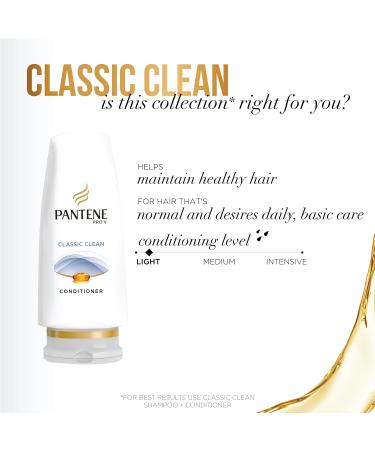 Pantene Pro-V Classic Clean Conditioner 12 fl oz - Pack of 3 | Moisturizing Formula for Soft & Smooth Hair - Buy Online on GoSupps.com