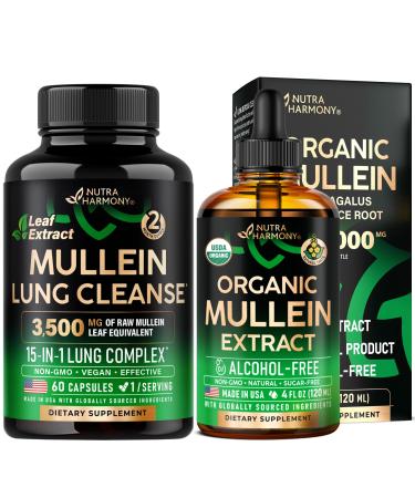 Mullein Leaf Extract Drops & Capsules