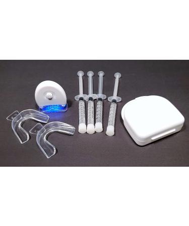 35% CP Teeth Whitening Gel. Whitener Kit. Professional Strength  Includes Accelerator LED Light for Fast Results  4 Full 3cc Syringes  Custom Mouthpiece and Trays Carbamide Peroxide