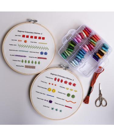 Embroidery Stitch Practice Kit - Learn 30 Stitches with 3 Sets - Craft Lover's Essential for Hand Stitching - Includes Fabric and Skill Techniques - Buy Online on GoSupps.com