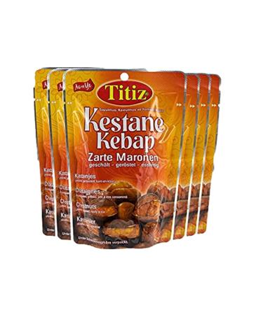 Pergamo Set Titiz Roasted Sweet Chestnuts 8x125g | Tender Ready-to-Eat Chestnuts - International Shipping Available - Buy Online on GoSupps.com