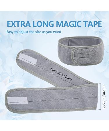 Spa Facial Headband Set - Grey, White, Black Hair Wrap for Women, Girls - Makeup, Skincare, Bath, Gym - Buy Online on GoSupps.com