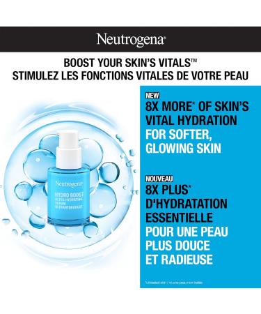 Neutrogena Hydro Boost Ultra Hydrating Serum Hyaluronic Acid Amino Acids Electrolytes Acne Dry & Sensitive Skin 29mL New - Buy Online on GoSupps.com