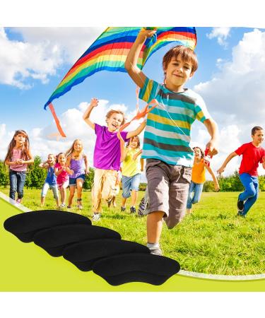 WLLHYF Kids Heel Grips 4 Pieces - Self-Adhesive Heel Cushion Inserts for Toddlers, Girls, Boys - Prevent Skin Rubbing and Blisters - Black - Buy Online on GoSupps.com