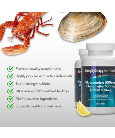 Glucosamine Chondroitin & MSM 2X 180 Tablets | Support Active Lifestyle | UK Made - Buy Online on GoSupps.com