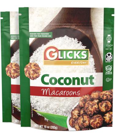 Glicks Gluten Free Coconut Macaroons 10oz (2 Pack) Grain Free Dairy Free Soy Free Kosher for Passover