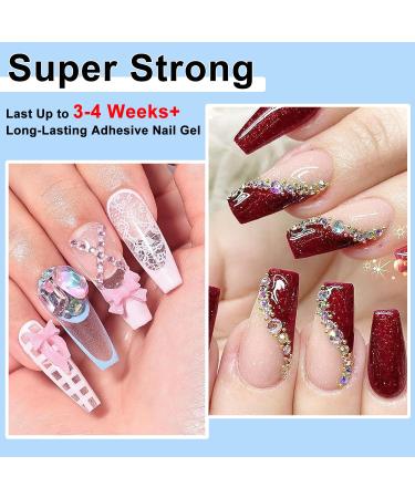 MUSILAN 3D Nail Glue Nail Art Rhinestone Adhesive Gel 30g Rhinestone Glue Curing Requires Extra Strong Adhesive Gel for Nail Tips and Nail Rhinestone Decoration Embossed 3d Nail Styling Decoration - Buy Online on GoSupps.com