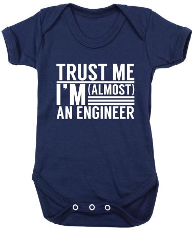 Hippowarehouse Trust Me I'm Almost an Engineer baby vest bodysuit (short sleeve) boys girls