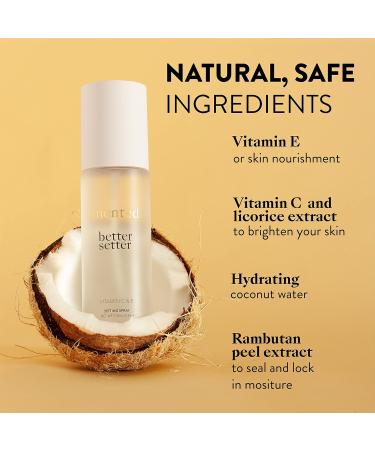 Mented Cosmetics Better Setter Setting Spray, Alcohol Free Makeup Setting Spray Finishing Spray for Makeup with Vitamin C + Coconut Water, Hydrating Facial Spray, Vegan, Cruelty Free, Fragrance Free - Buy Online on GoSupps.com