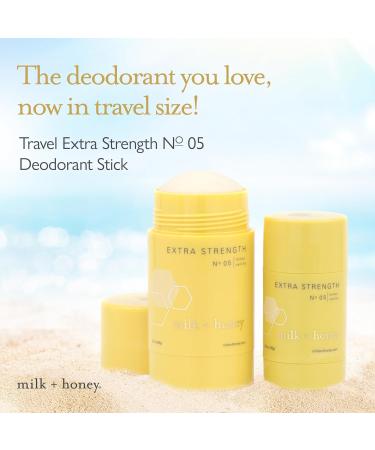 milk + honey Travel Extra Strength No. 05 Aluminum Free Deodorant Natural Deodorant for Men and Women For All Skin Types Lemon and Vanilla Scent N 05: Lemon + Vanilla - Buy Online on GoSupps.com