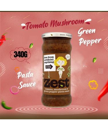 Zest Pasta Sauce Pick N Mix - Create Custom Combo with 6+ Flavours | Basil Oregano Spanish Mushroom Tomato Chilli Tomato Maspone | Gift Set for Pasta Sauce Lovers - Pack of 6 x 340g - Buy Online on GoSupps.com