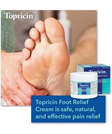 Topricin Foot Pain Relief Cream 4 oz | Fast Acting Pain Relief Rub - Shop Internationally - Buy Online on GoSupps.com