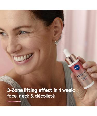 NIVEA Cellular Expert Lift 3-Zone Lifting Serum (30ml) Face Serum with Pure 10x Bakuchiol Visibly Reduces Wrinkles Lifts Contours and Tightens Skin - Buy Online on GoSupps.com