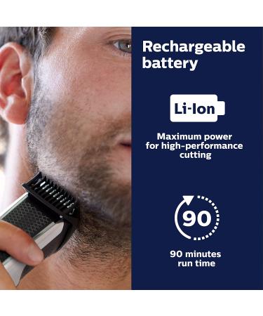 Philips Series 5000 Norelco BT5511/49 Beard Trimmer - Cordless, Washable, Black/Silver - Buy Online on GoSupps.com