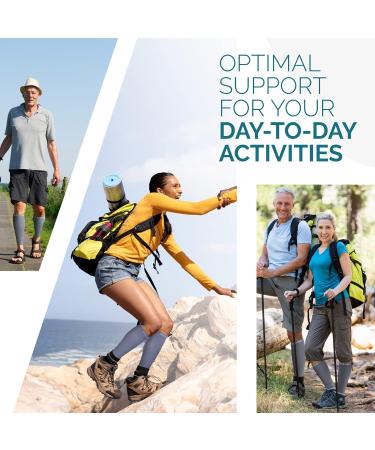 Waden Compression Stockings for Men & Women | Footless Compression Cuff for Shin Splints & Varicose Veins - Gray S - Buy Online on GoSupps.com