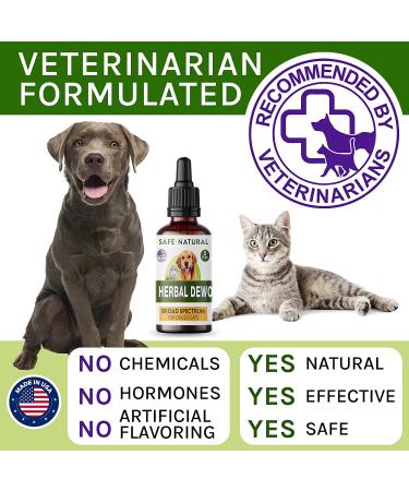 TwoFurFinds Liquid Herbal Cleanse for Cats & Dogs - Homeopathic Parasite Control - USA-Sourced Ingredients - 2oz - Buy Online on GoSupps.com