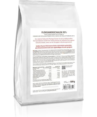 GOLDEN PEANUT psyllium husks 2 x 500 g 95 purity high source number glutenfree rich in fiber vegan natural product 2 x 500 g Beutel - Buy Online on GoSupps.com