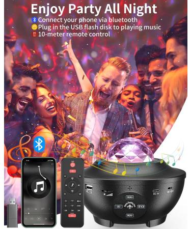 Galaxy Light Star Projector Galaxy Projector Night Light Kids 4 in 1 w/21 Lighting Modes Starlight Projector W/Bluetooth Music Speaker Sky Light for Bedroom Room Decor/Birthday Gifts/Party/Easter Eecorations/Game Room - Buy Online on GoSupps.com