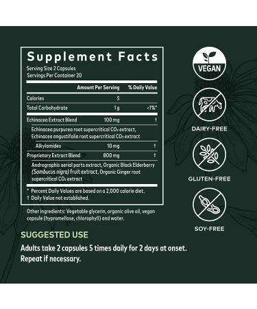 Gaia Herbs Quick Defense | 40 Vegan Liquid Phyto-Caps for Immune Support - Buy Online on GoSupps.com