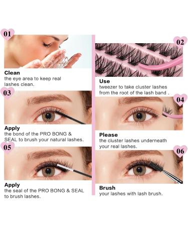 Pro Lash Clusters 120 Pcs - DIY Eyelash Extensions 8-16mm Volume Wispy Lashes - Super Thin Band - Reusable & Comfortable - Volume D-8-16 Mix - Buy Online on GoSupps.com