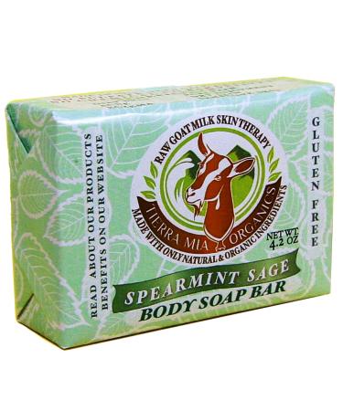 Tierra Mia Organics Spearmint Sage Gentle Body Bar  3.8 Ounce