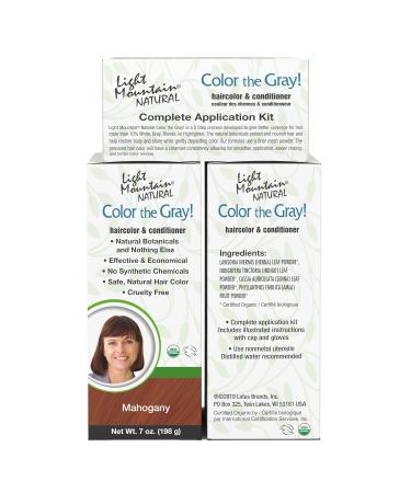 Light Mountain Organic Color - The Gray Mahogany 7 OZ | Natural Hair Dye for International Shipping - Buy Online on GoSupps.com