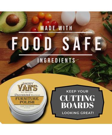 Daddy Van's All Natural Unscented Beeswax Furniture Polish - Non-Toxic Wood Wax for Furniture, Antiques, Cabinets, and Butcher Blocks - Buy Online on GoSupps.com