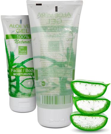 Pure Aloe Vera Gel 100% Natural 200 ml - DIY Face & Body Care, Moisturizer, Hair Repair, After Sun Soothing Gel - Unscented - Pack of 1 - Buy Online on GoSupps.com