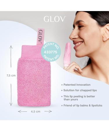 Glov Kiss Kiss Set - 2 Exfoliating Lip Care Gloves for Scrubbing & Peeling Dry Cracked Lips | Ideal Lip Scrub & Massage - Buy Online on GoSupps.com