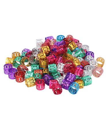 Hair braid cuff 100 pieces dreadlocks hair braid pearls hair braid ring decoration wig accessories bohemian hip hop hair accessories rings for braids
