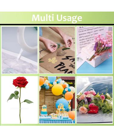 GLAMFIELDS 1/4 Waterproof Floral Tape - 60 Yd Clear Rolls (Pack of 3) for Bouquet Stem Wrap and Flower Arrangements - Buy Online on GoSupps.com