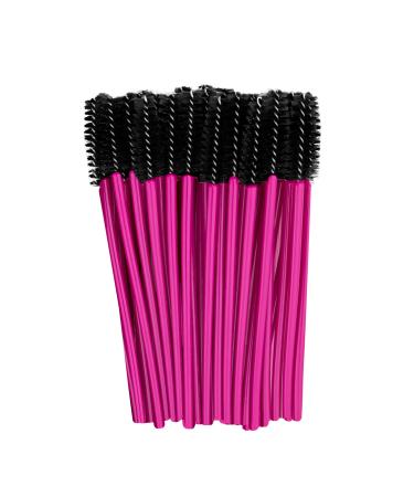 Profico 50 pieces of eyelash brushes disposable eyelashes brush eyelash brush set mascara brush mascara application eyelash brush for eyelash extensions dark pink - black black