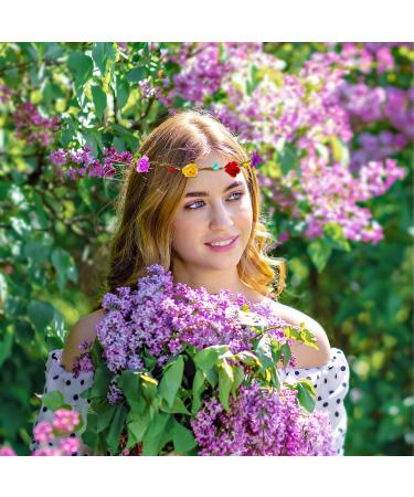 LED Flower Wreath Headband - 12pcs Floral Tiara Hair Jewelry for Festivals Birthdays Christmas & Weddings - Buy Online on GoSupps.com