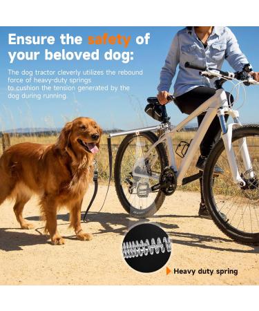 MrWizms 180 Rotatable Dog Leash for Bicycles | Adjustable & Shock Absorbing | Ideal for Outdoor Exercise Jogging & Cycling | Safe & Durable - Buy Online on GoSupps.com