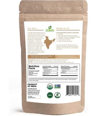 Organic Ashwagandha Root Powder - Lab Tested for Purity | Non-GMO Indian Ginseng from India - 1.10 lbs Resealable Bag by SHOPOSR - Buy Online on GoSupps.com
