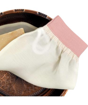 Buy Turkish Hammam Peeling Gloves - 100% Silk Body Exfoliation for Men & Women | Feel Fine Spa Essential (Pink Orange) - Buy Online on GoSupps.com