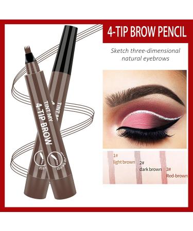 2024 Magic Eyebrow Pencil - 3D Waterproof Microblading Contouring Pen Natural Stroke Dark Brown - Buy Online on GoSupps.com