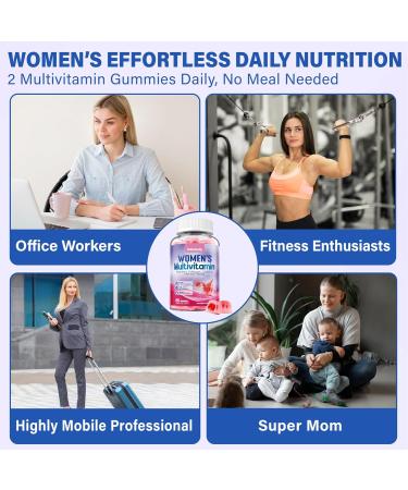 Multivitamin for Women Gummy Vitamins - Methylated B Complex with Iron, Calcium, Collagen, Biotin, Vitamin A, C, E, D3, Inositol - Womens Multivitamin Gummies for Skin, Energy & Immune Health Peach 60 Count (Pack of 2) - Buy Online on GoSupps.com