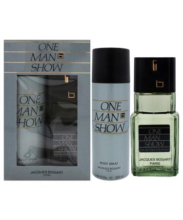 Jacques Bogart One Man Show by Jacques Bogart for Men - 2 Pc Gift Set 3.3oz EDT Spray 6.6oz Body Spray