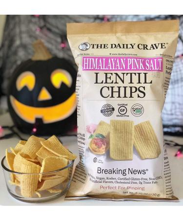 The Daily Crave Lentil Himalayan Pink Salted Chips 4.25 oz - Pack of 8 - Buy Online on GoSupps.com