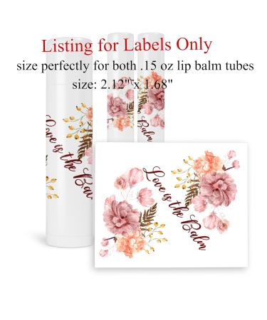 Wedding Pink Blush Lip Balm Labels | Rustic Chapstick Stickers for Bridal & Baby Showers - Buy Online on GoSupps.com